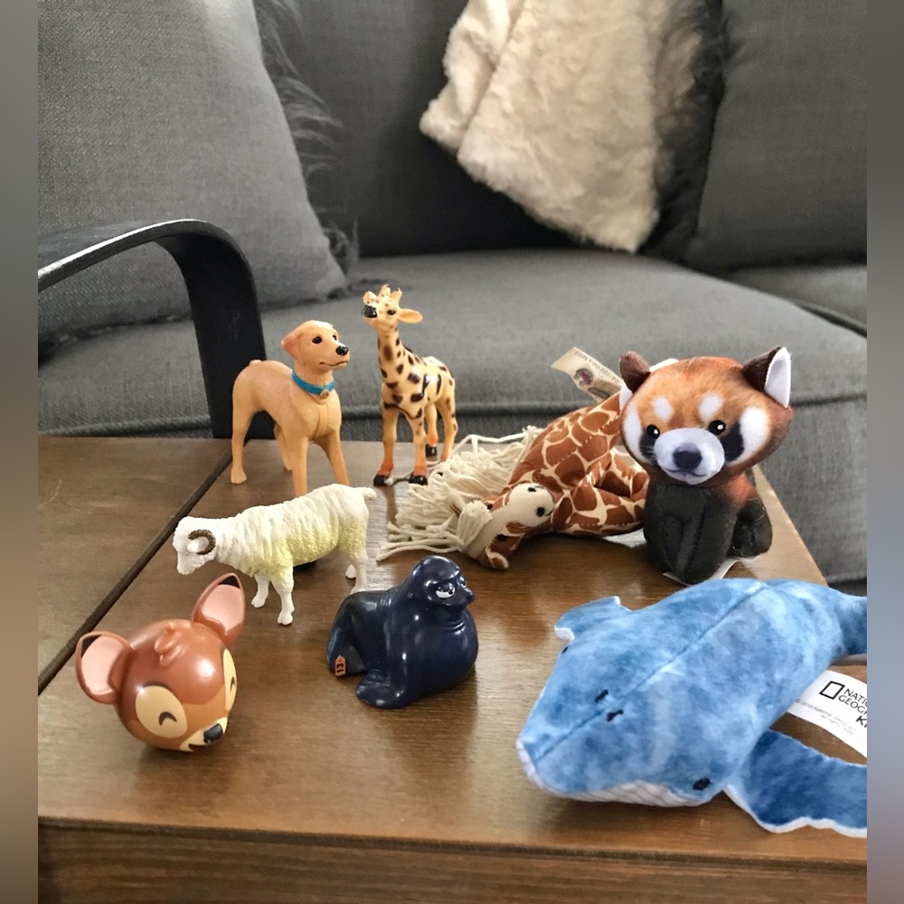 2/$10 Lot Plush Plastic Animals Figures Toy Farm Ranch Aquarium Zoo Pretend Play